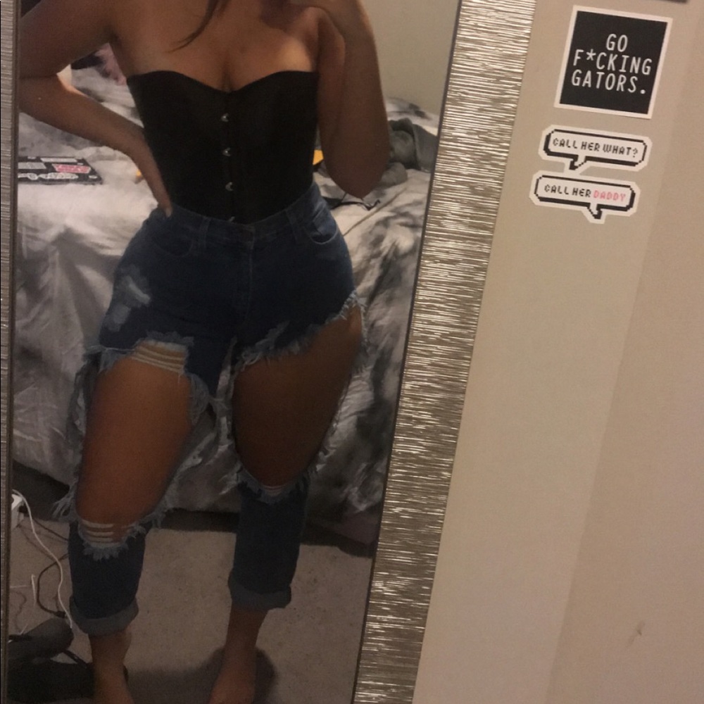Black corset top